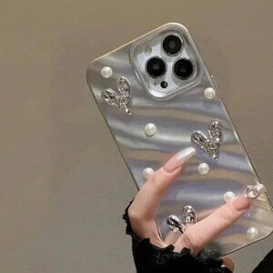 iPhone 15 Pro case sliver heart elegant ✨✨✨